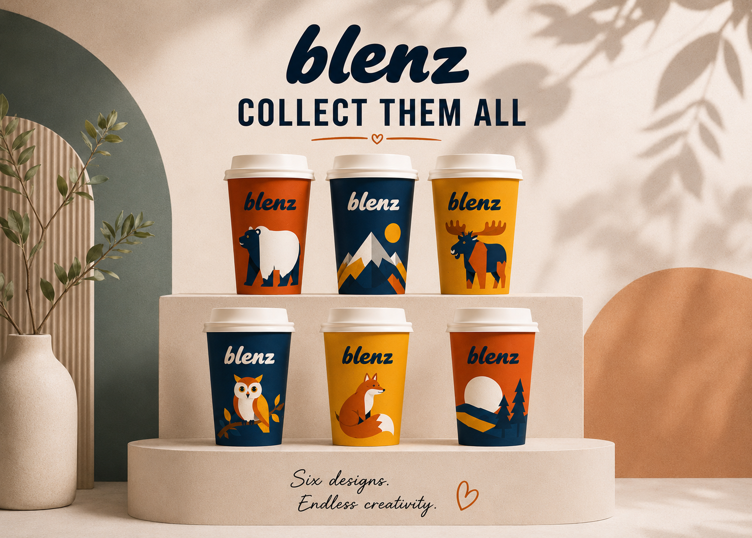 blenz seasonal cups — wildlife roots collection